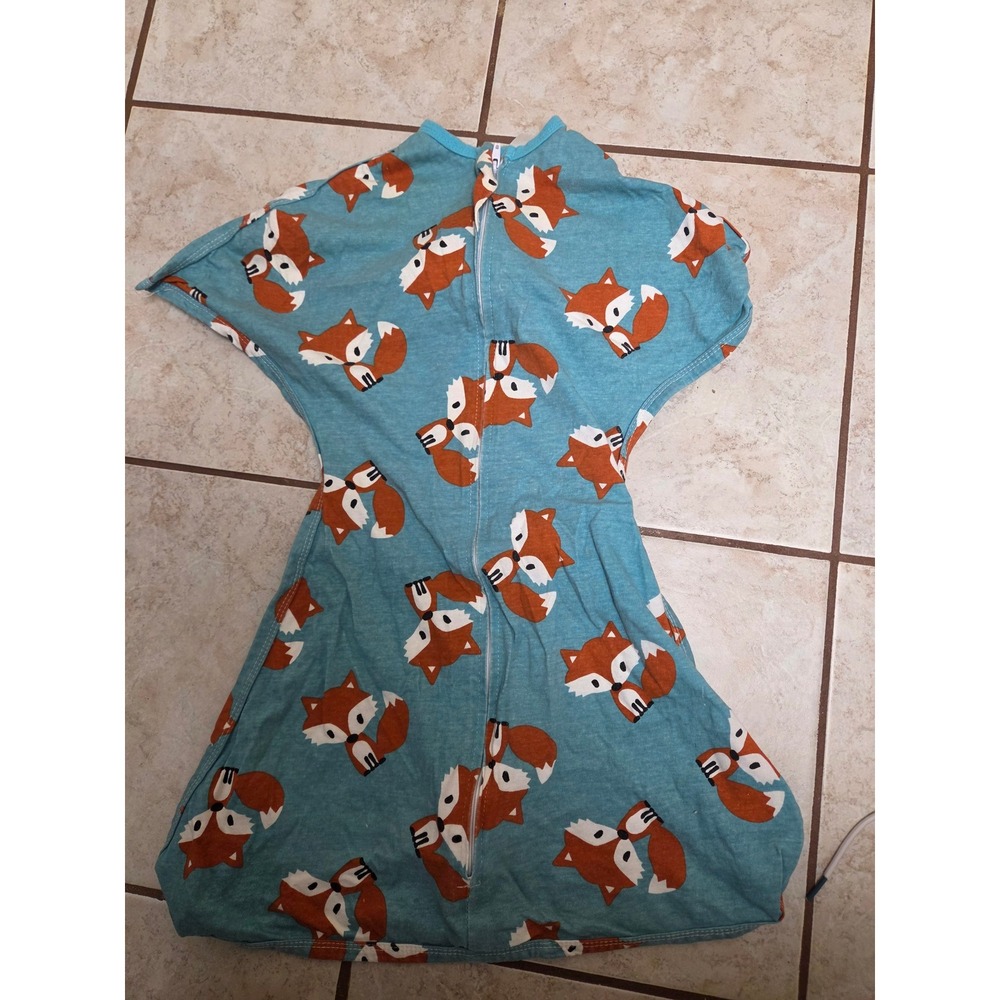 Sleeping Baby Zipadee-Zip Fox Print Transition Swaddle Sleep Sack Small 4M-8M